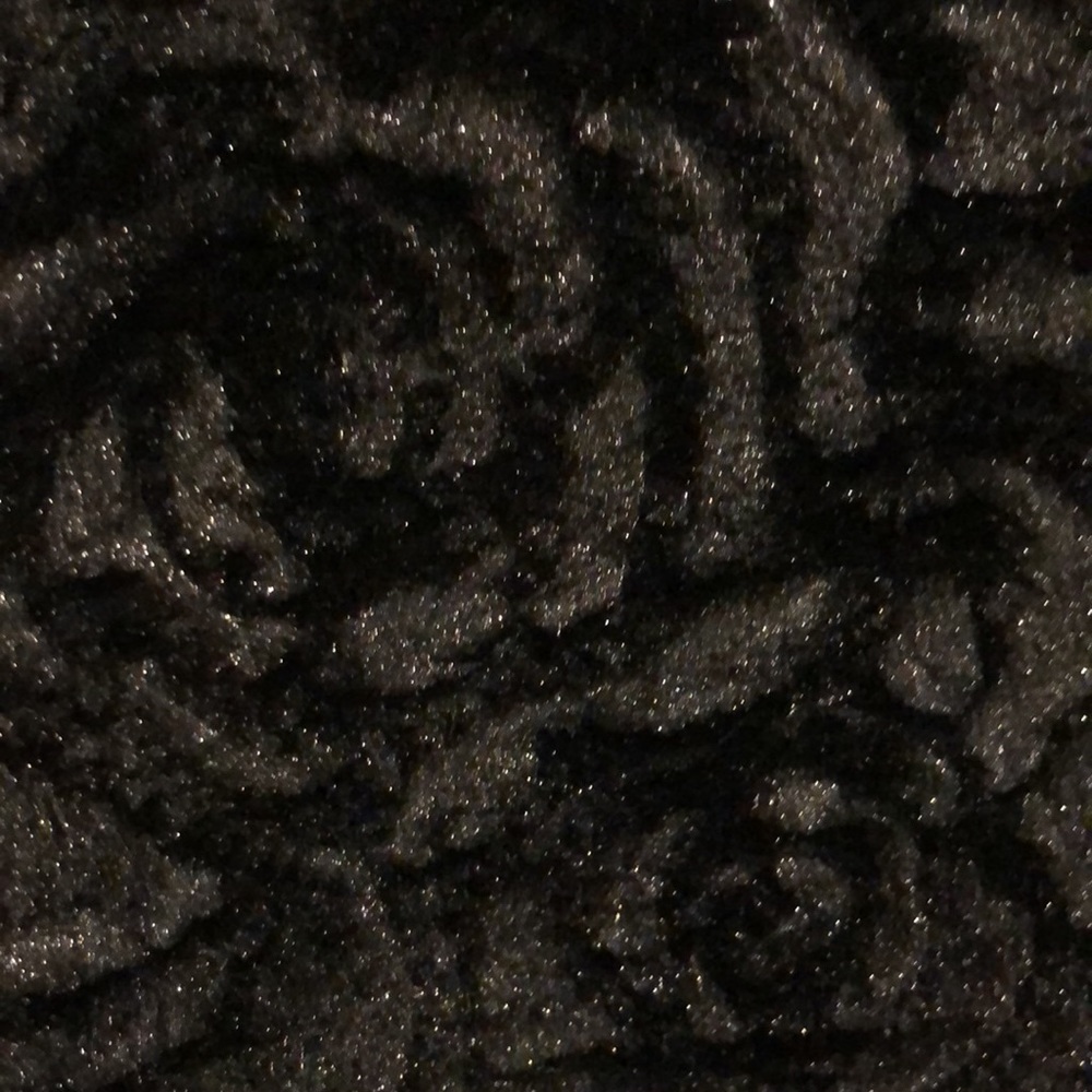 Betsy Johnson loversVintagefaux  fur-like vest embossed w black shimmery roses. - Picture 3 of 10